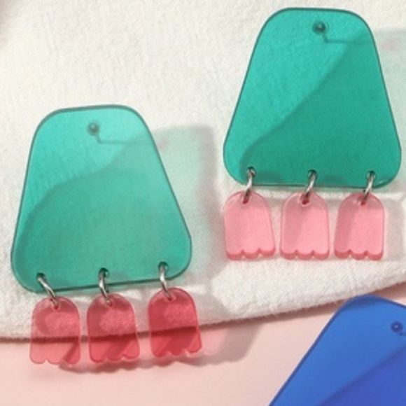 Watermelon ice drop earrings - Picture 2 of 2